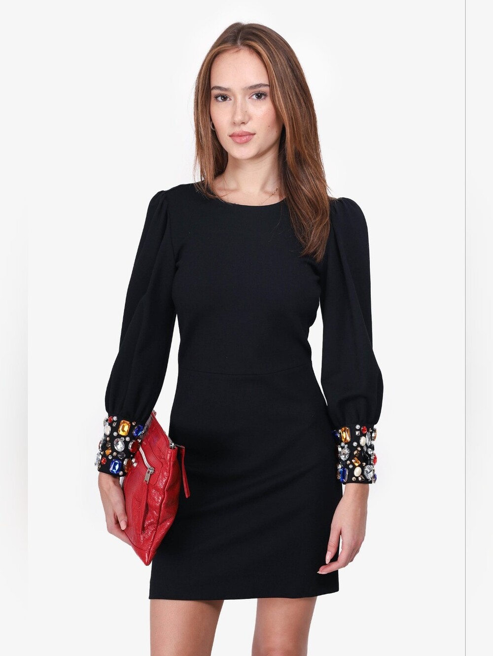 NWT Veronica Beard Amery Jewelled Rhinestone Black Dress 0